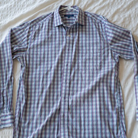Cole Haan Grand OS Button Down Dress Shirt Size M - Picture 1 of 7